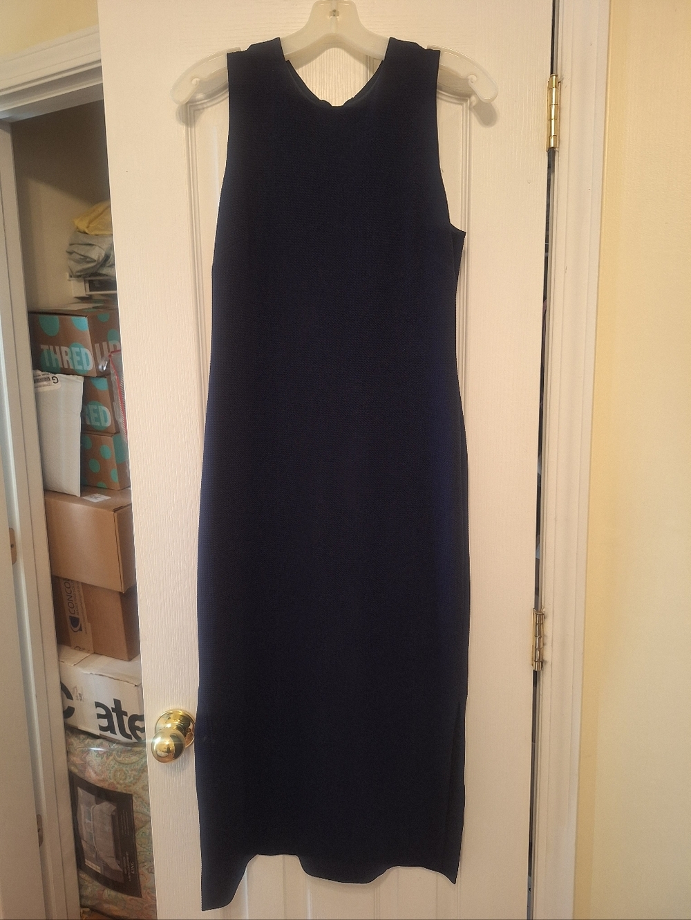 Hutch Navy Sleeveless Midi Dress
